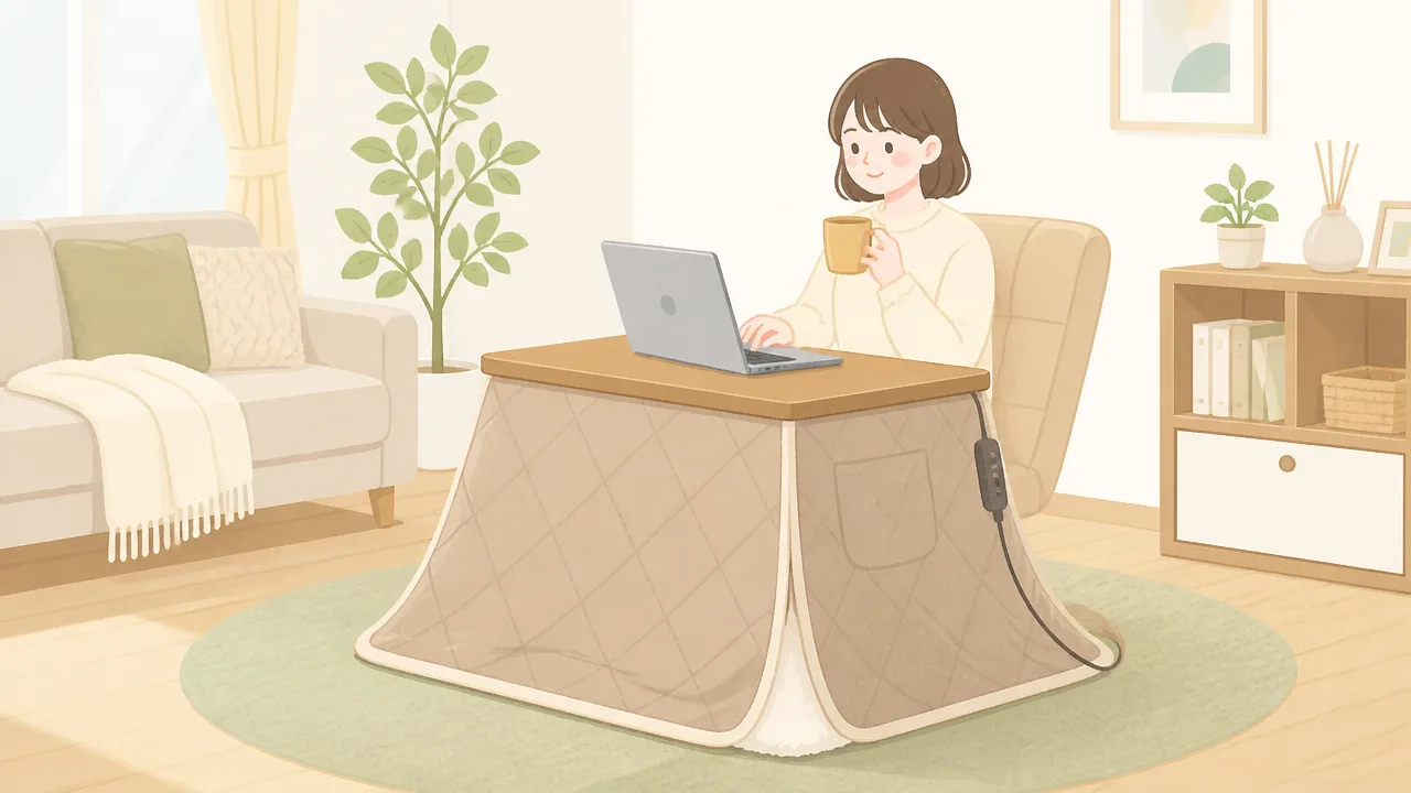 山善の一人用こたつの口コミは?暖かさや電気代を調査