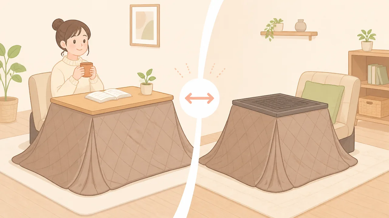 山善の一人用こたつの口コミは?暖かさや電気代を調査